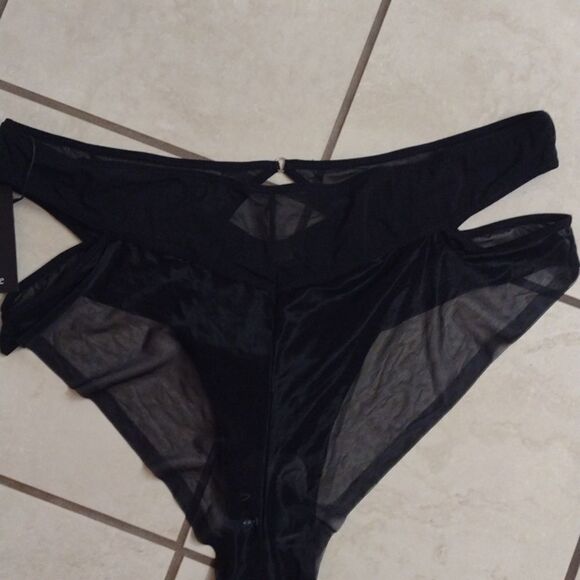 NWT Thistle and Spire Prowess brief panties leopard print black Satin size 3X - Picture 9 of 12